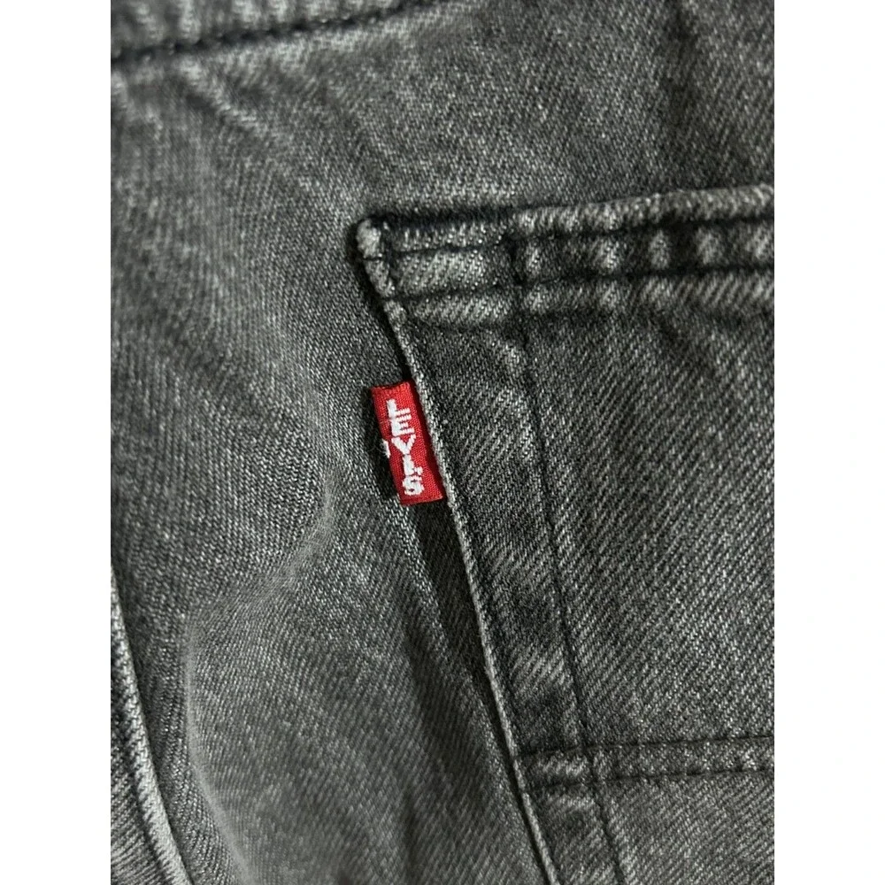 Levi's Men's 501 36x30 Original Straight Fit Jeans Big E Selvedge Washed Black